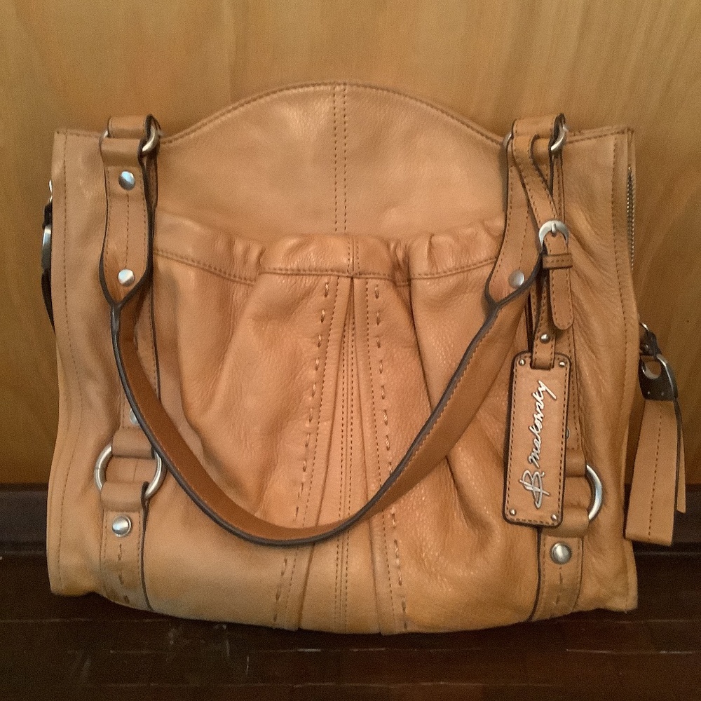 B. Makowsky Pebble Leather Shoulder Bag